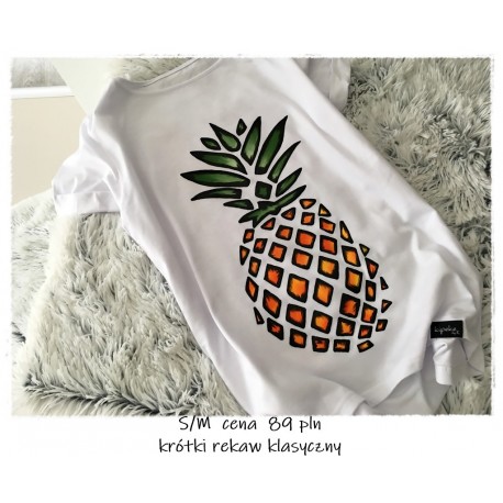 RYSUNEK ananas s/m krótki rękaw klasyczny