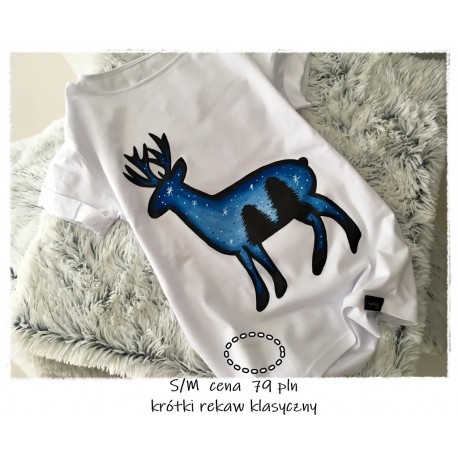 RYSUNEK jelonek  s/m krótki rękaw klasyczny mała plamka