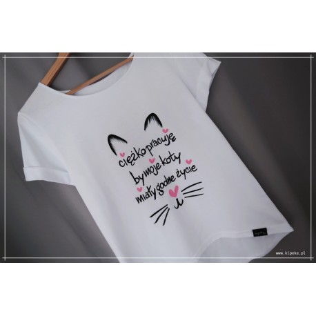 ciężko pracuje by moje koty miały godne życie