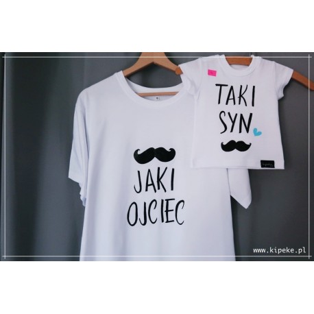 ZESTAW 2 KOSZULEK - TATA + DZIECKO / JAKI OJCIEC TAKI SYN
