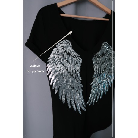 S/M ZŁOTE skrzydła cekiny 1 sztuka