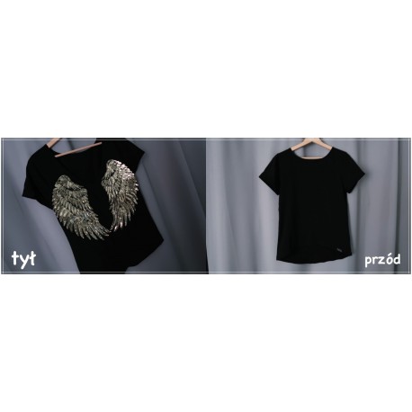 S/M ZŁOTE skrzydła cekiny 1 sztuka