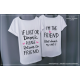 ZESTAW koszulek BFF If lost or drunk - Napis na plecach