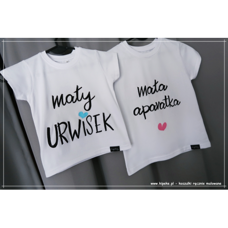 ZESTAW koszulek dziecięcych mały urwisek mała aparatka