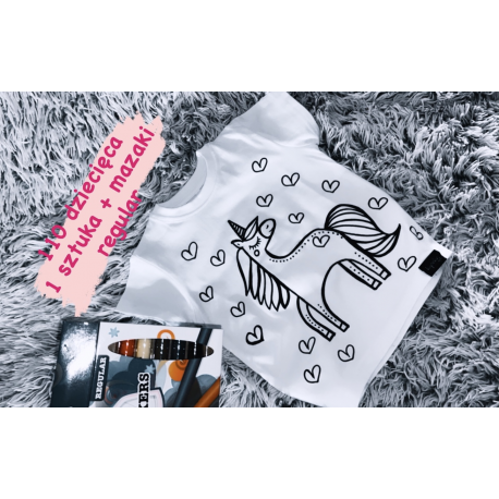 1 sztuka PROMOCJA koszulka kolorowanka 110 + mazaki