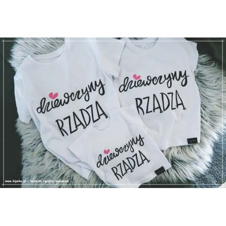Zestaw 3 koszulek: DZIEWCZYNY RZĄDZĄ