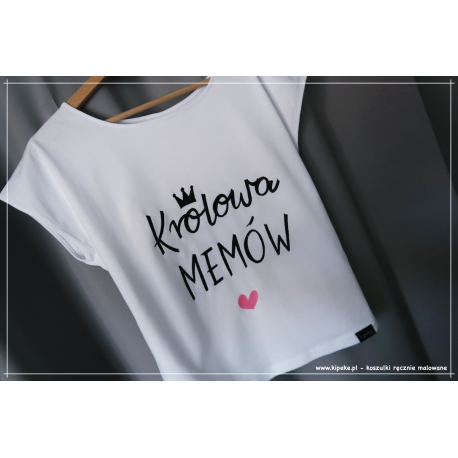 królowa MEMÓW korona serce koszulka