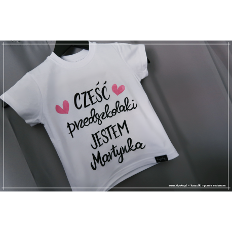 koszulka dziecięca do przedszkola + imię personalizowana