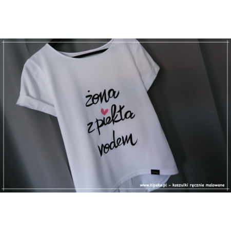 żona z piekła rodem + serduszko różowe pastelowe