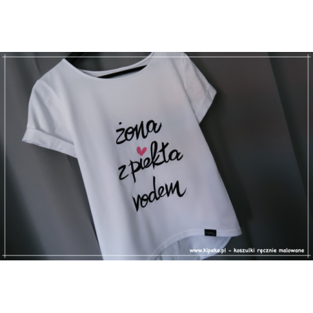 żona z piekła rodem + serduszko różowe pastelowe