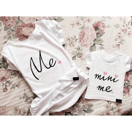 ZESTAW DLA MAMY I CÓRKI - Me / mini me + serduszka różowe