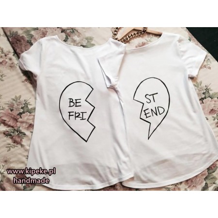 ZESTAW 2 KOSZULEK BEST FRIENDS - NAPIS TYŁ KOSZULKI
