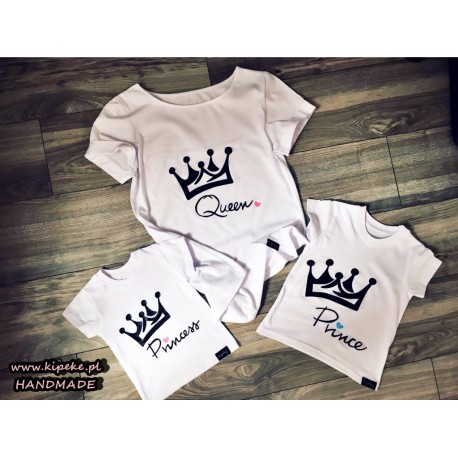 ZESTAW DLA MAMY I dziecka QUEEN + PRINCE/PRINCESS
