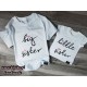 ZESTAW koszulek dla sióstr dzieci : big sister , little siste