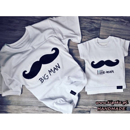 ZESTAW 2 KOSZULEK - TATA + DZIECKO / big man + little man
