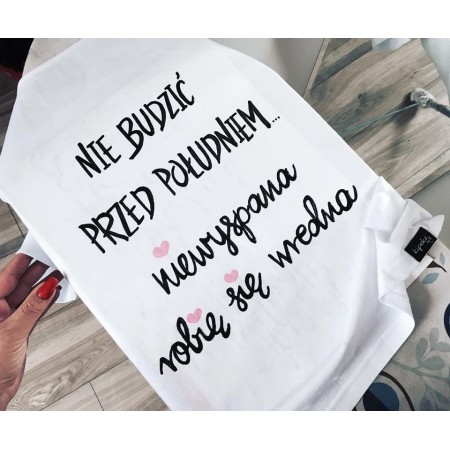 NIE BUDZIĆ PRZED POŁUDNIEM niewyspana robię się wredna + serca różowe