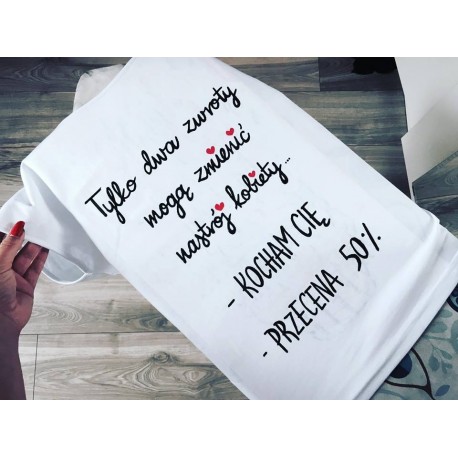 tylko dwa zwroty mogą zmienić nastrój kobiety ... KOCHAM CIĘ I PRZECENA+ czerwone serca