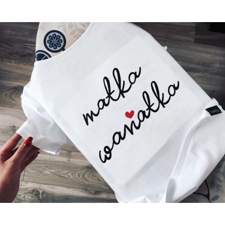 matka wariatka kursywa + czerwone serce