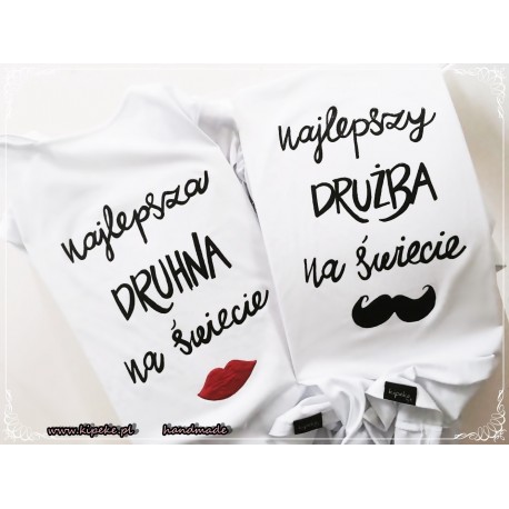 ZESTAW najlepsza druhna na świecie najlepszy drużba na świecie